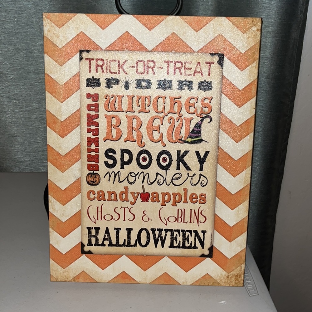 Halloween plywood canvas sign - Picture 6 of 7